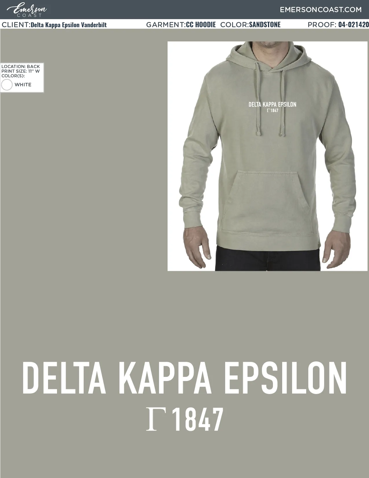 04-021420 Delta Kappa Epsilon Vanderbilt University Hoodies 2020-01
