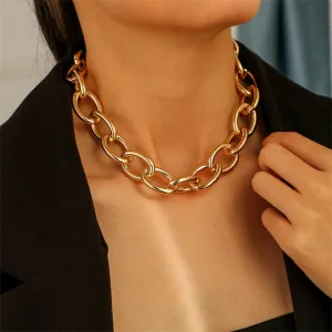 18K Gold-Plated Cable Chain Necklace