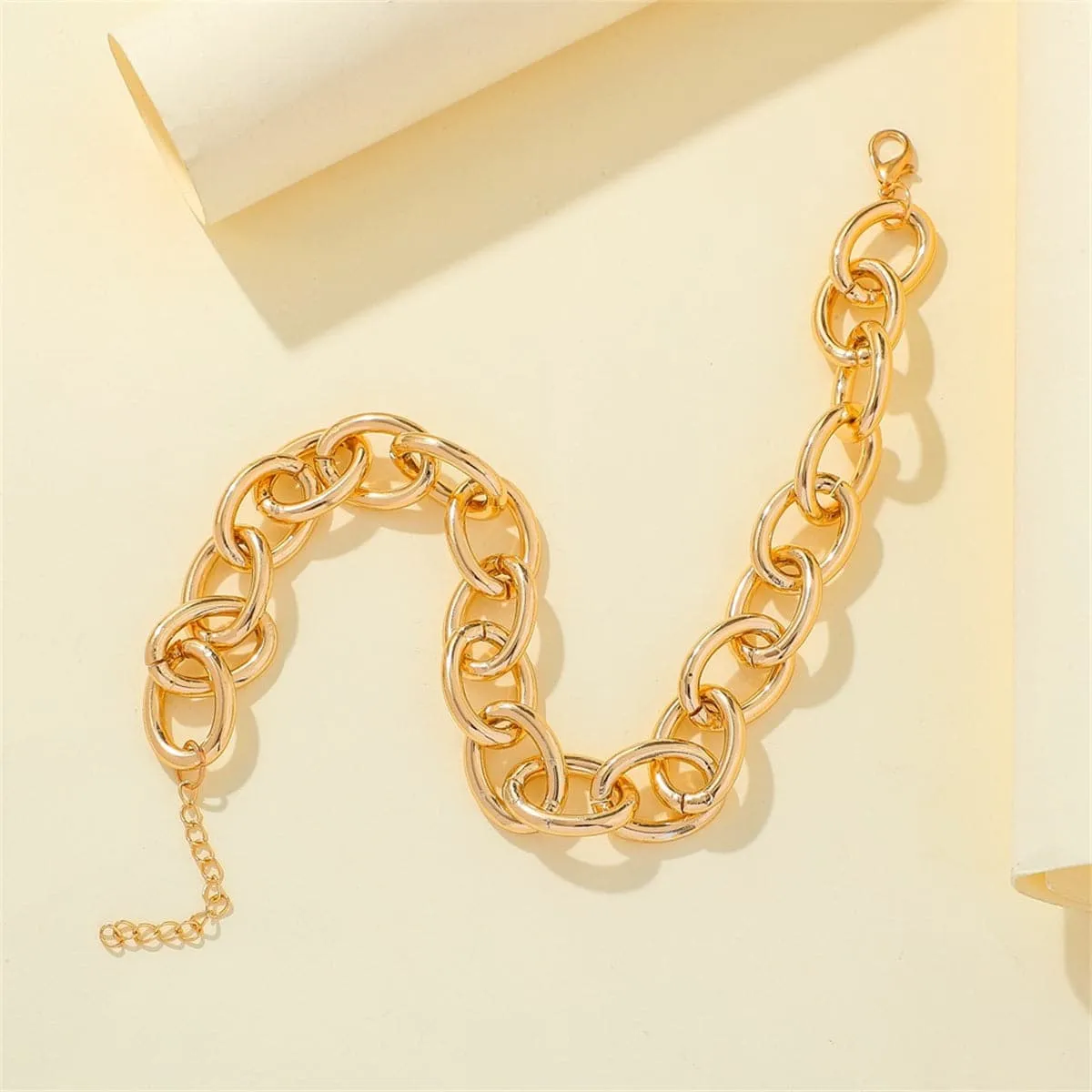 18K Gold-Plated Cable Chain Necklace
