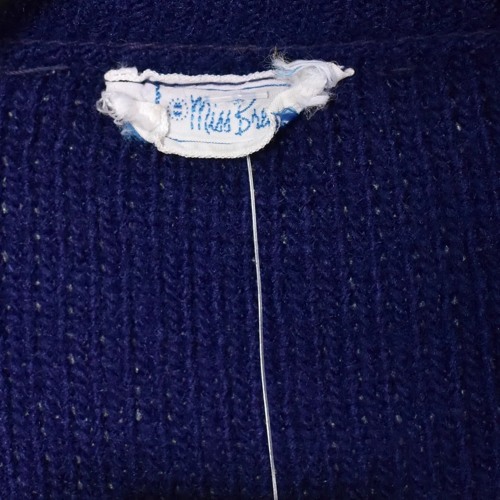 1960s Blue Button Pocket Vest