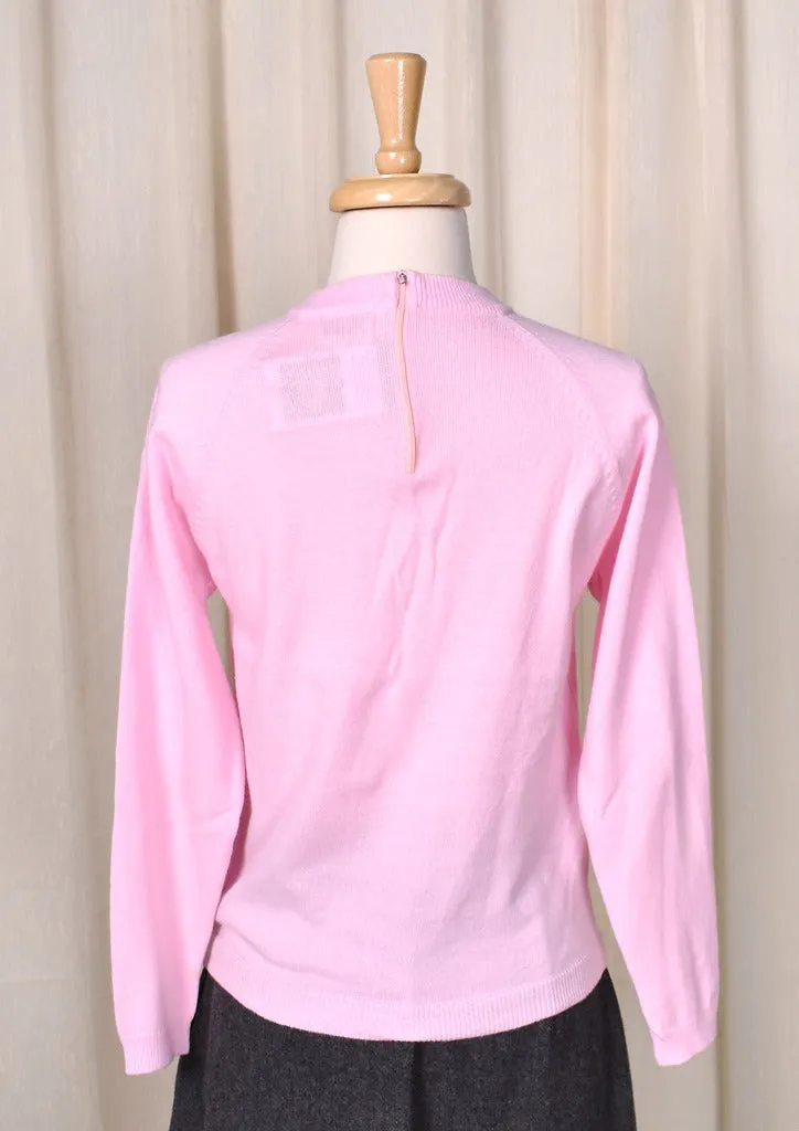 1960s Vintage Pastel Pink LS Sweater