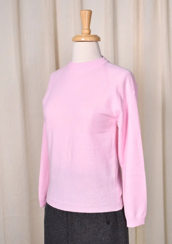 1960s Vintage Pastel Pink LS Sweater