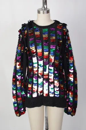 1990s Paillette Sequin Sweater