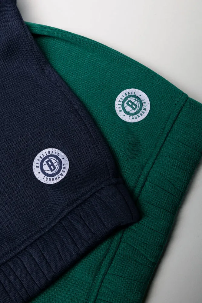 2 Pack Hoodies Green And Navy