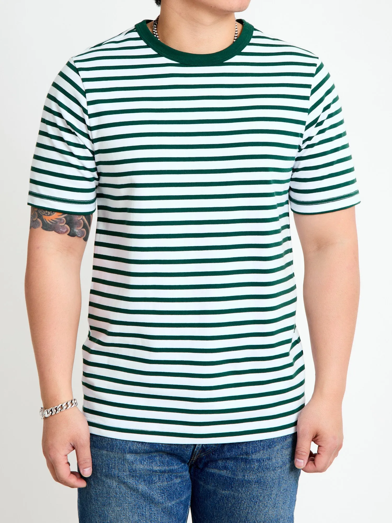 2M14 "Good Originals" 6.8oz Relaxed T-Shirt in Green/White