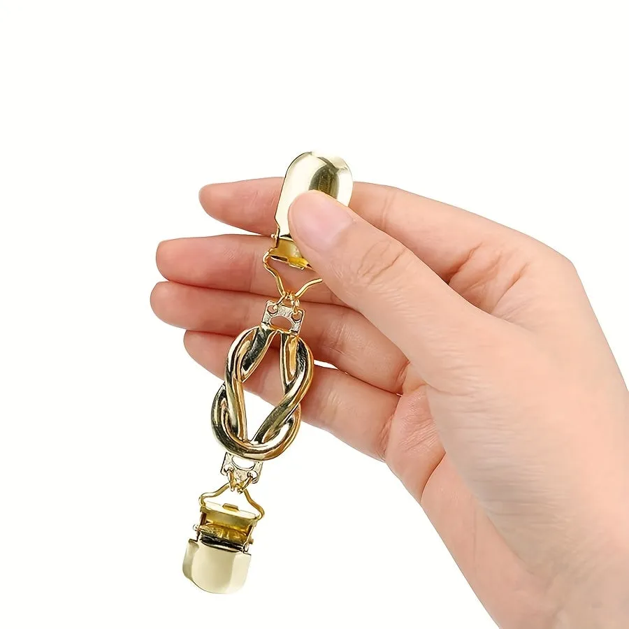 2pcs Vintage Scarf Clip Sweater Shawl Clip Cardigan Collar Dress Clip