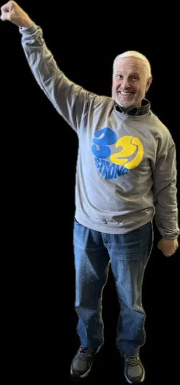 321 STRONG FLEX crew - STONE GRAY/ ROYAL/ YELLOW