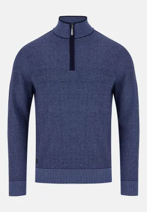 6th Sense Alfie Half Zip Sweater - Cornflower