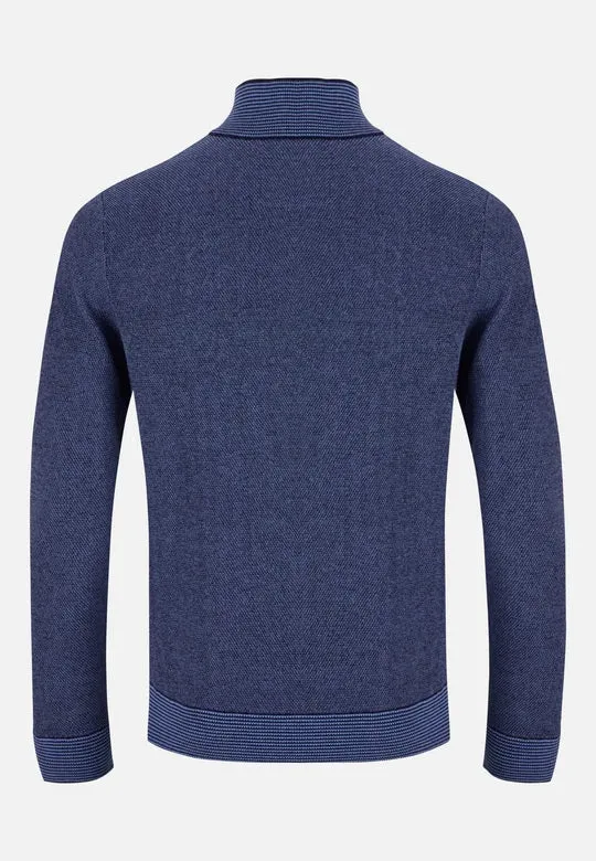 6th Sense Alfie Half Zip Sweater - Cornflower
