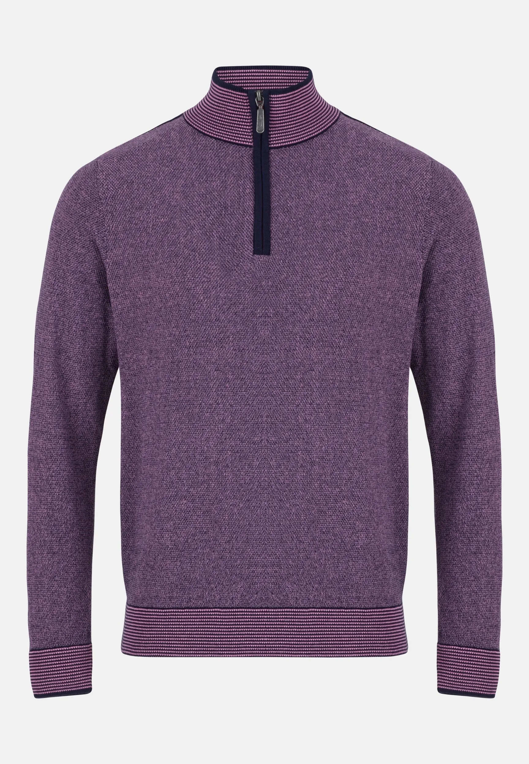 6th Sense Alfie Half Zip Sweater - Cyclamen