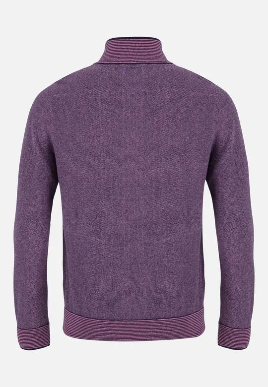 6th Sense Alfie Half Zip Sweater - Cyclamen