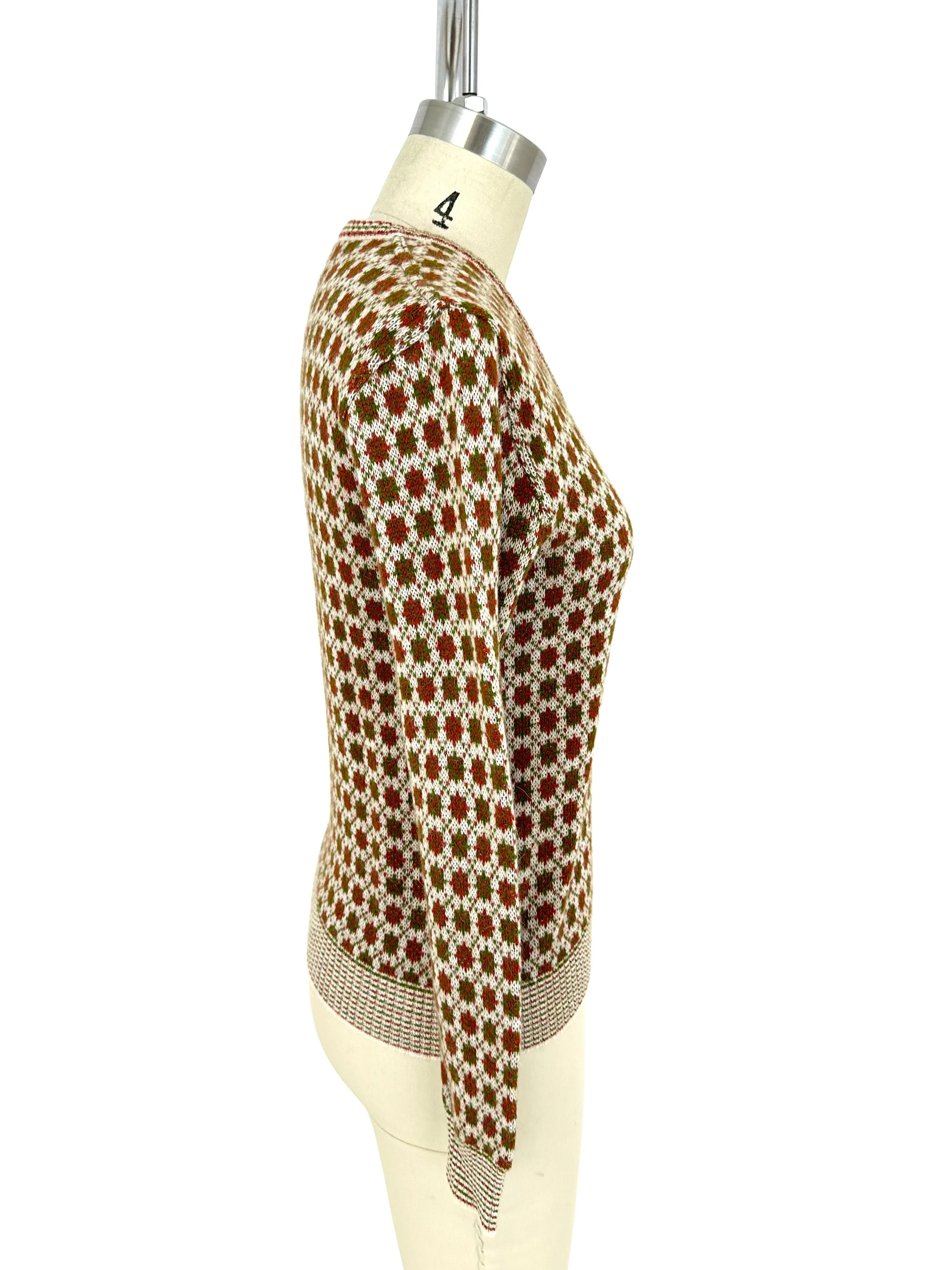 70s Celine Intarsia Sweater