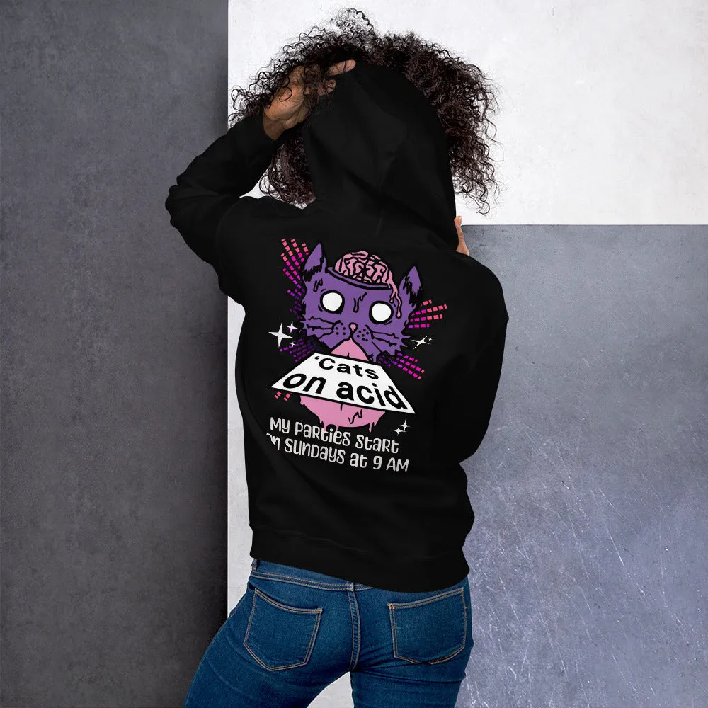 Acid Fashion | Acid Cat Hoodie | Acid Wear Clothing