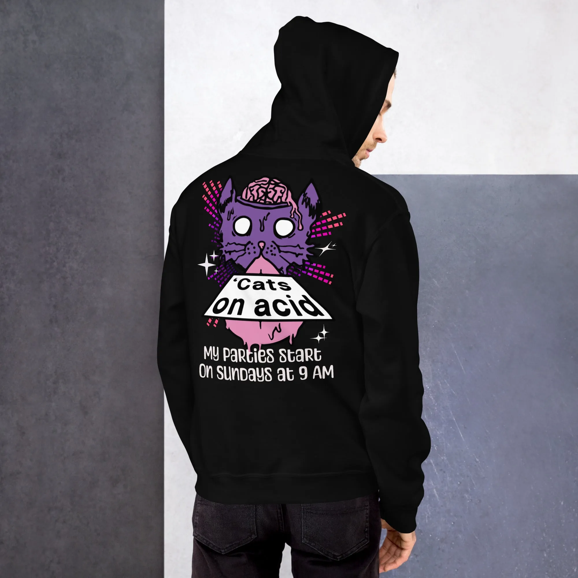 Acid Fashion | Acid Cat Hoodie | Acid Wear Clothing