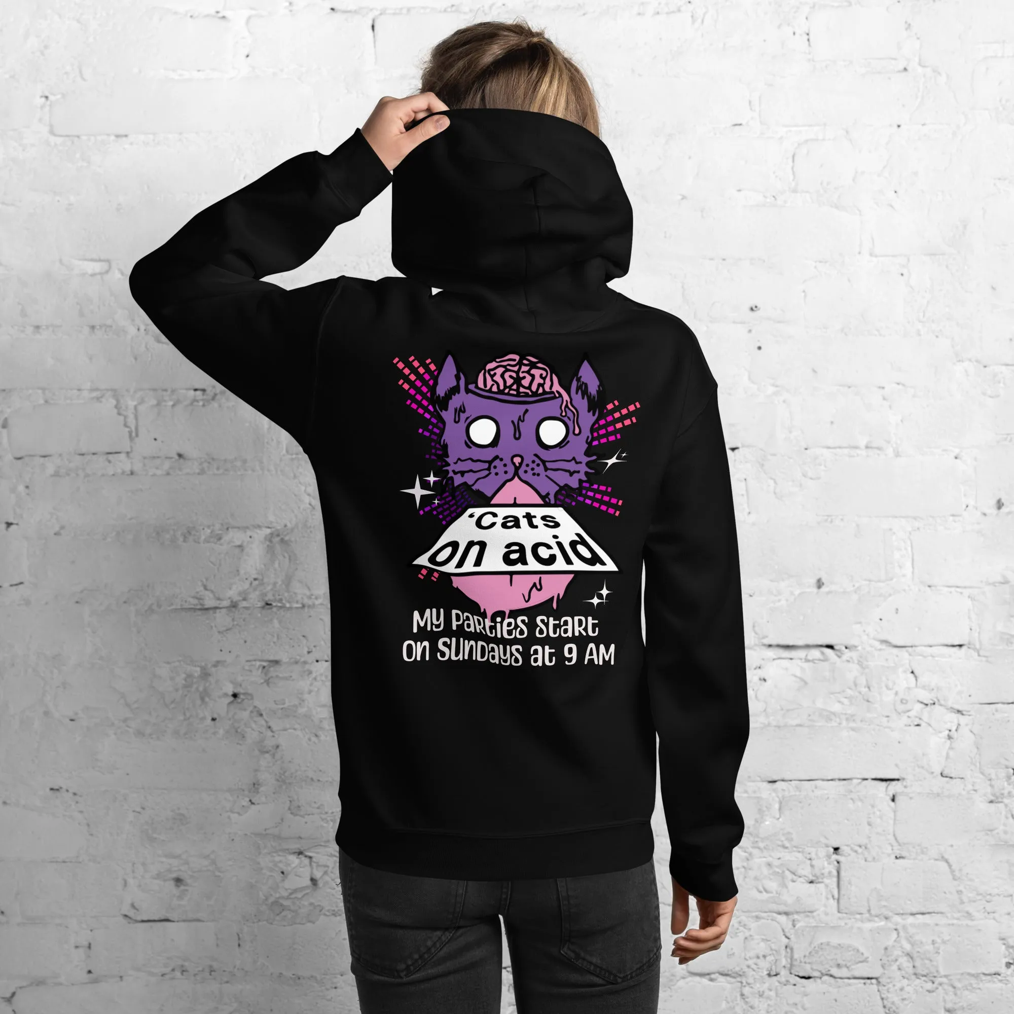 Acid Fashion | Acid Cat Hoodie | Acid Wear Clothing