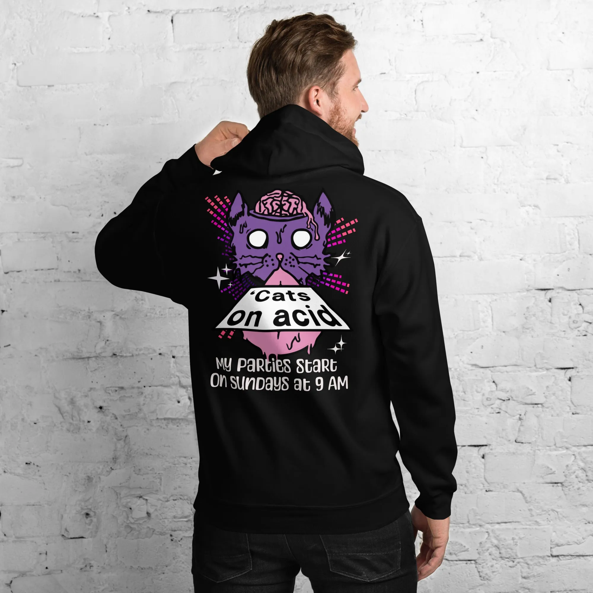 Acid Fashion | Acid Cat Hoodie | Acid Wear Clothing