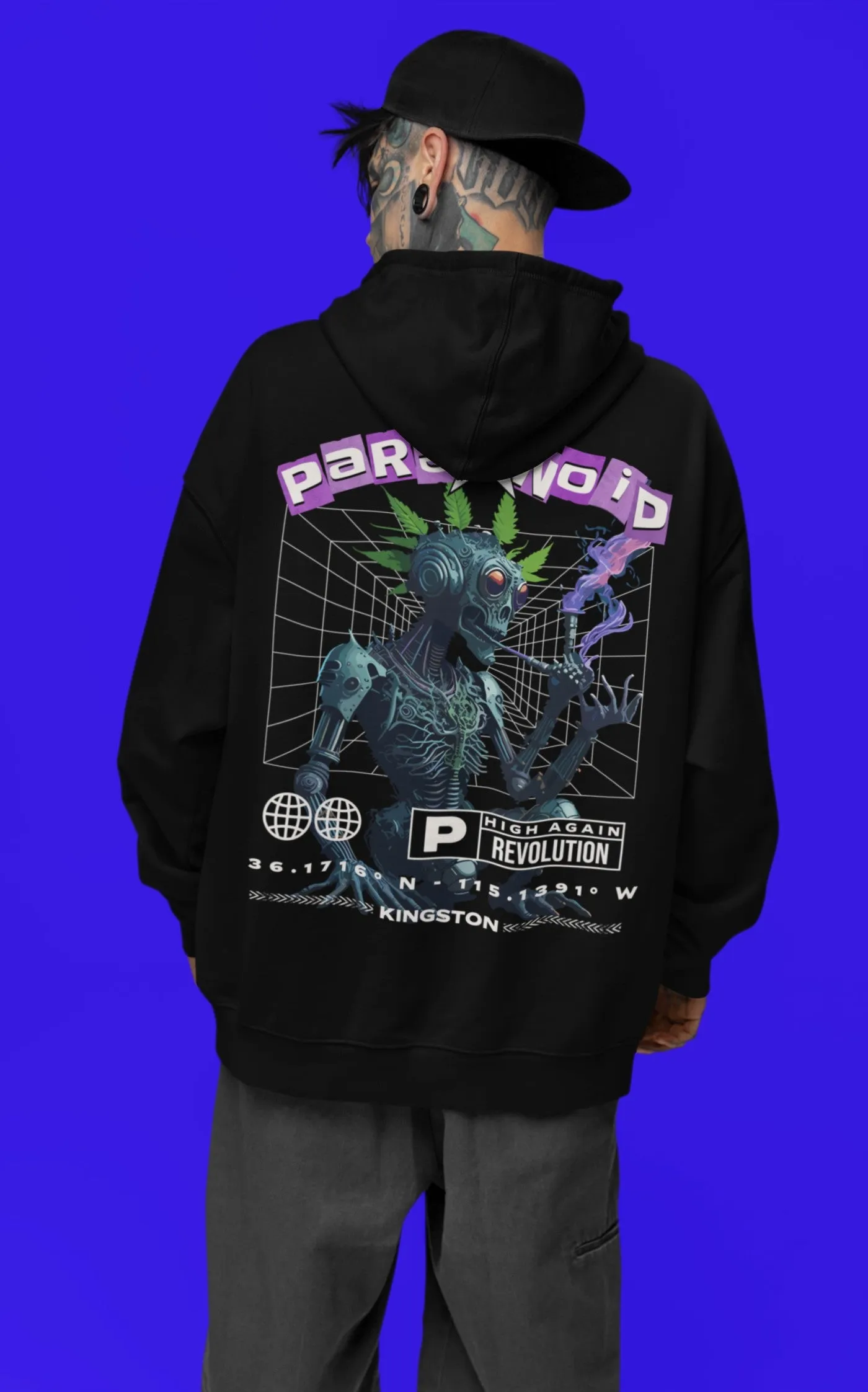 Acid Hoodie | Paranoid Robot Cat
