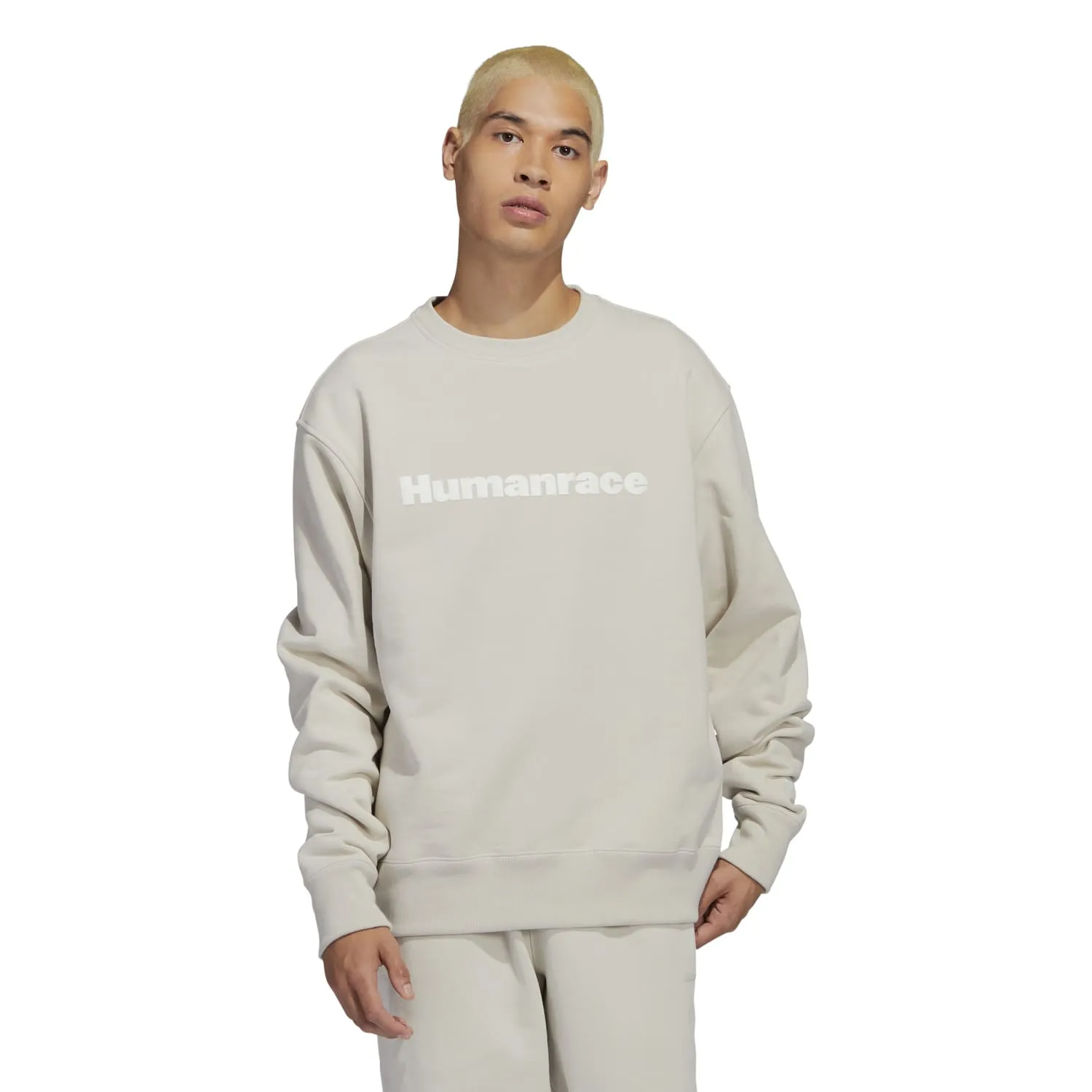 Adidas Originals Unisex PW Pharrell Williams Humanrace Basics Crew Aluminium HS4832