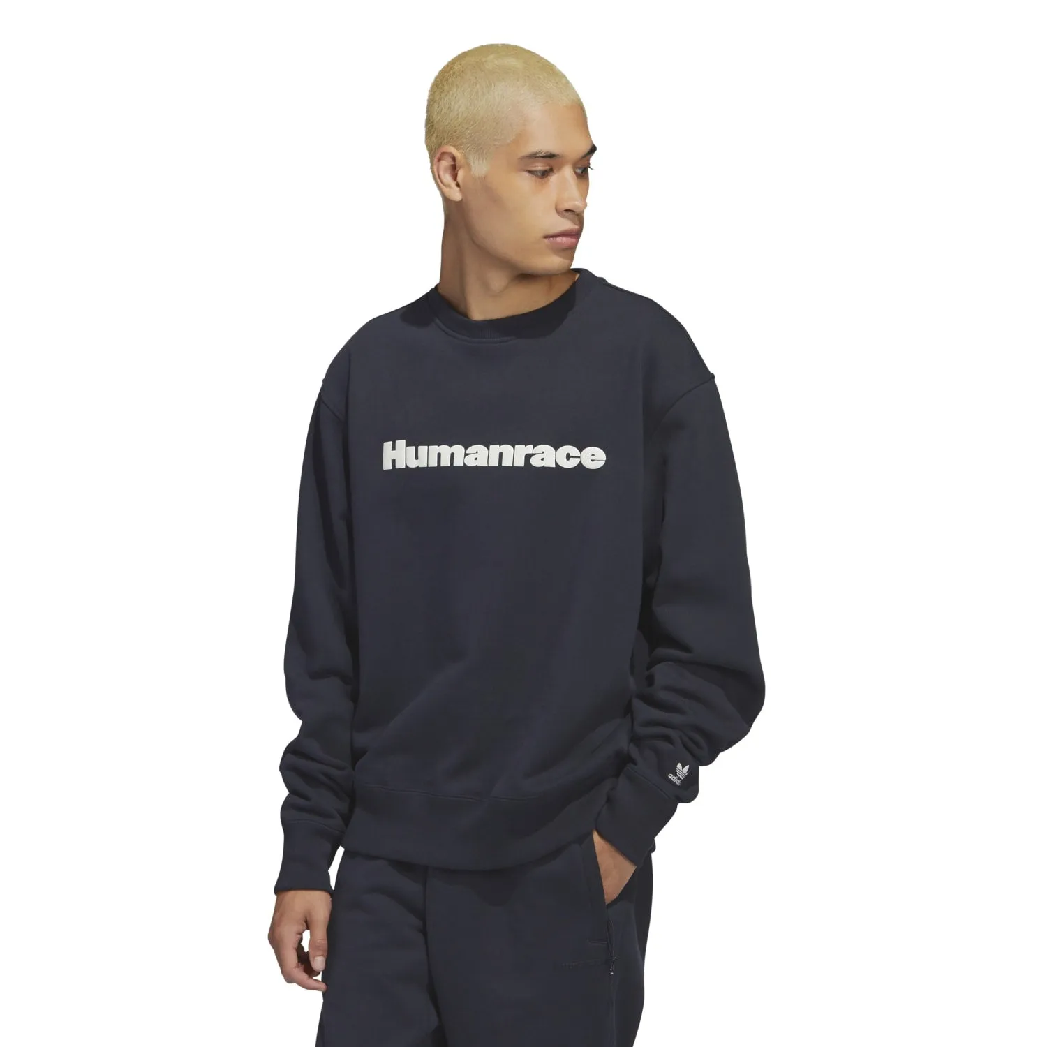 Adidas Originals Unisex PW Pharrell Williams Humanrace Basics Crew Night Grey HS4831