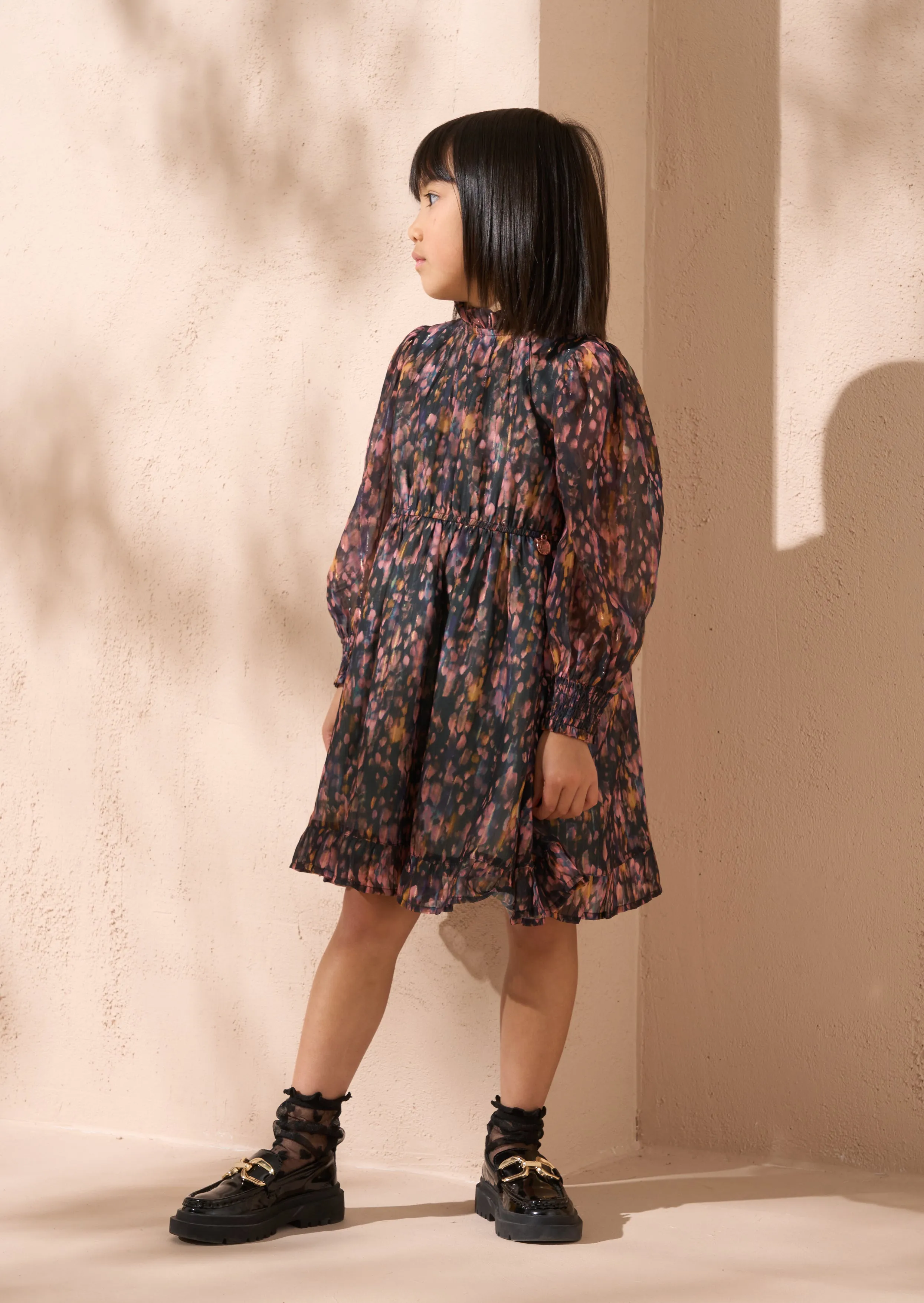 Adrienne Multi Georgette Print Dress