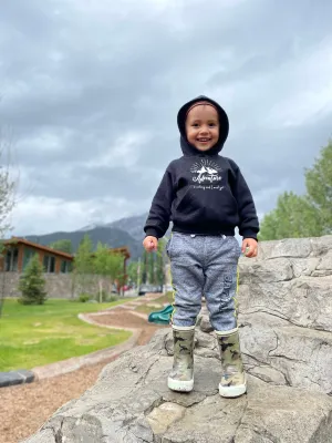 “Adventure is Calling and I must go” Mini Hoodie