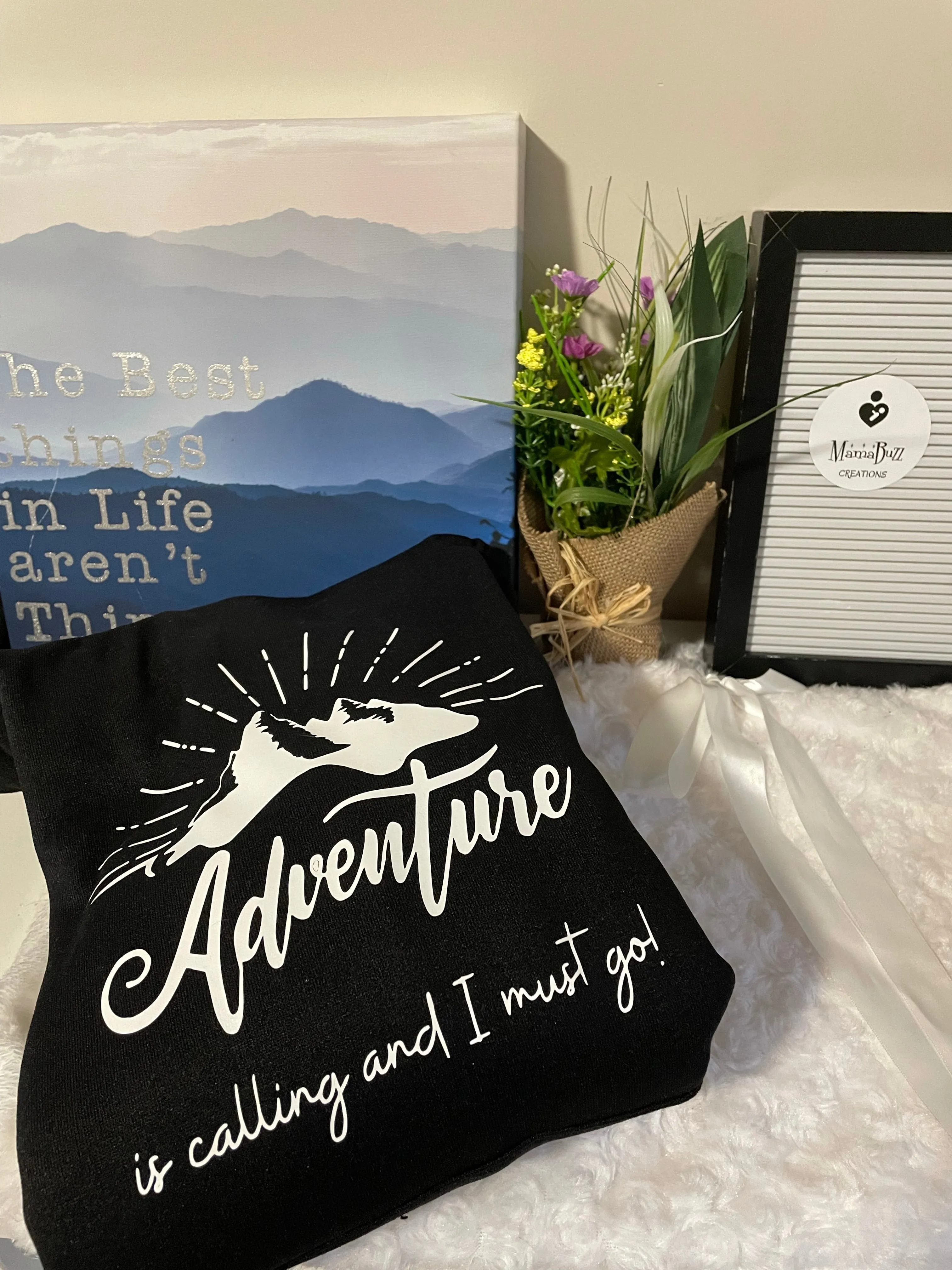 “Adventure is Calling and I must go” Mini Hoodie