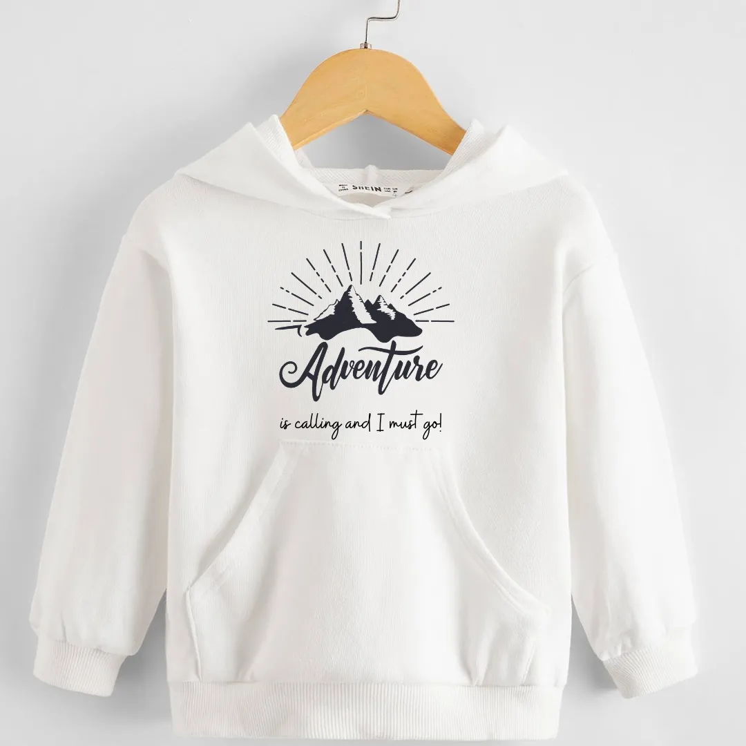 “Adventure is Calling and I must go” Mini Hoodie