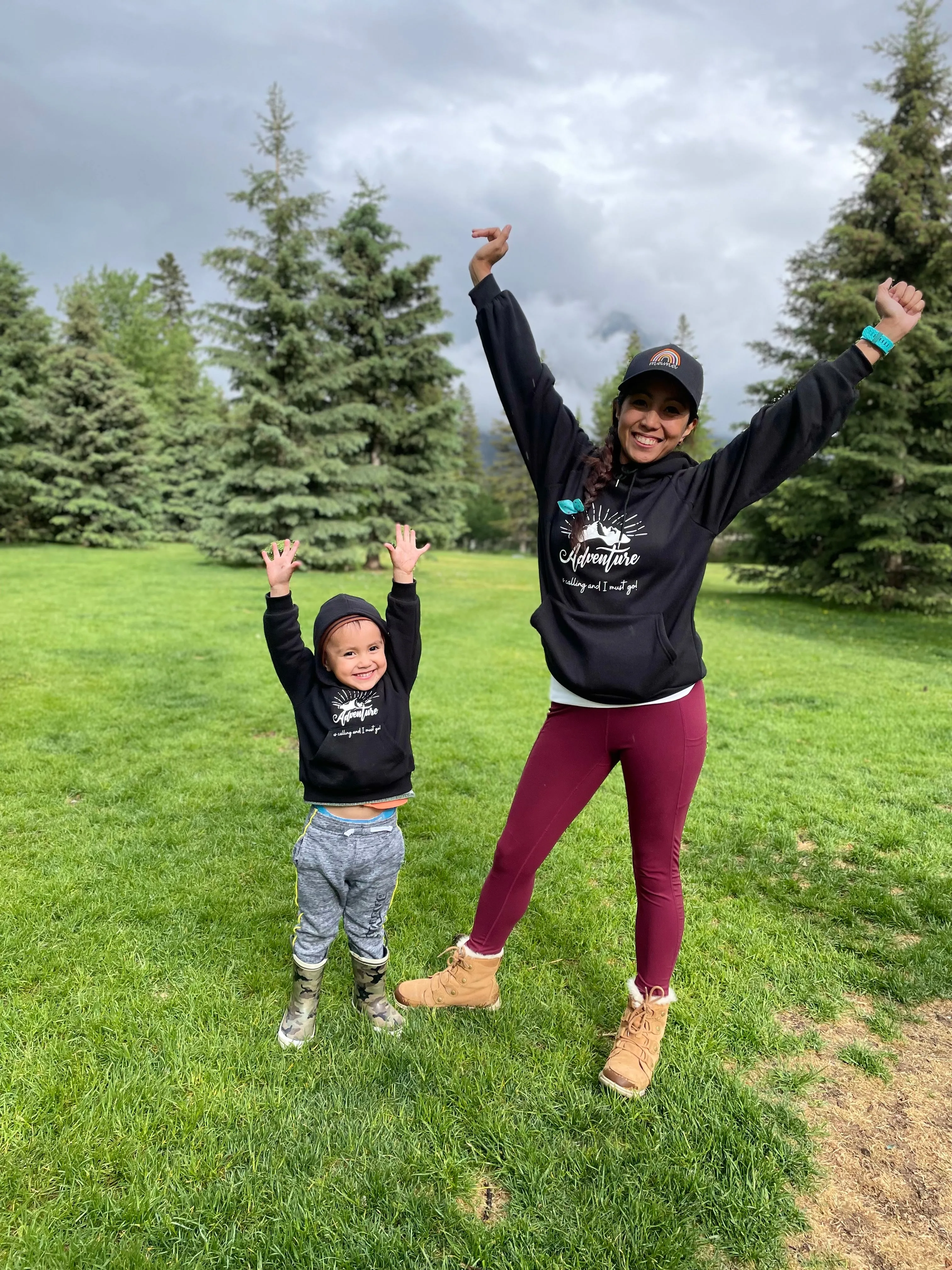 “Adventure is Calling and I must go” Mini Hoodie