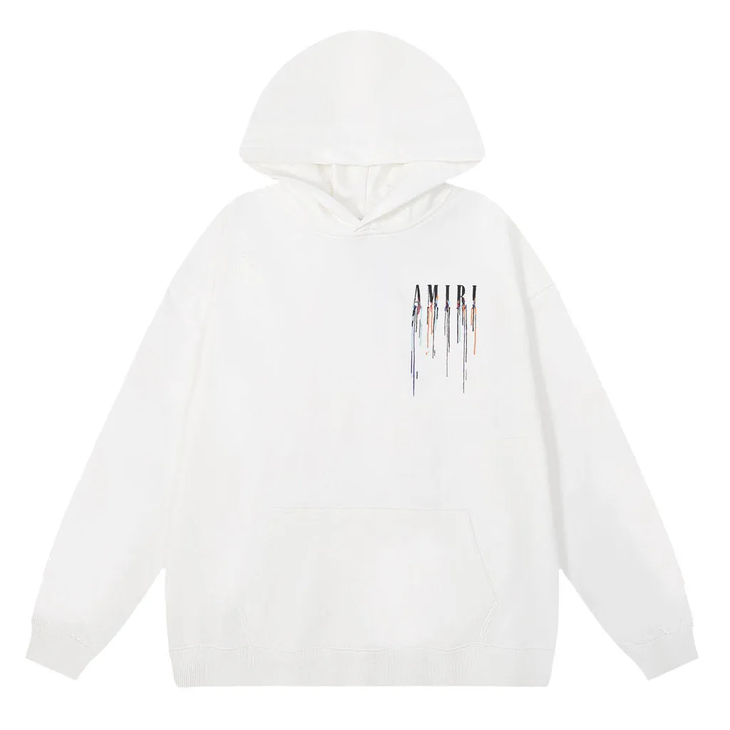 AMIRI PRINTING PAINT DRIP POPOVER HOODIE