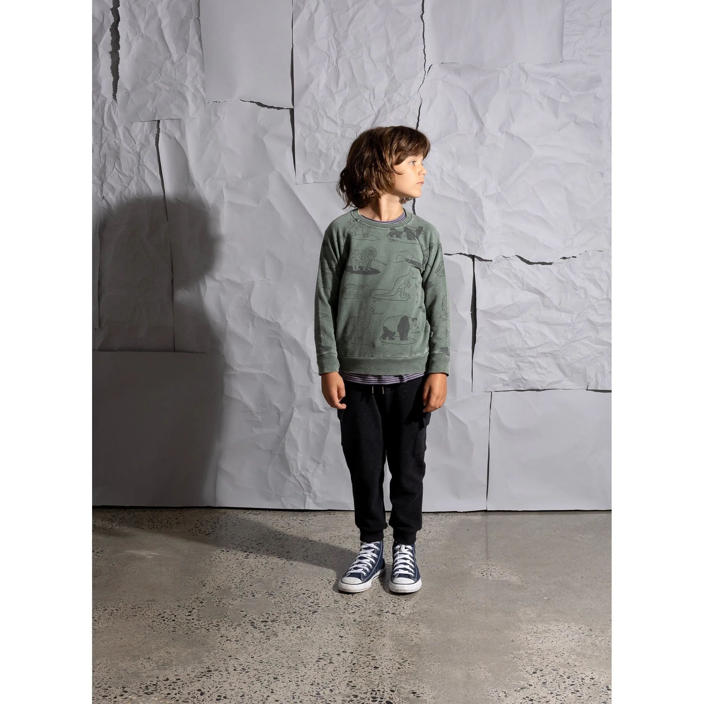 Animal Surfers Crew - Olive Wash