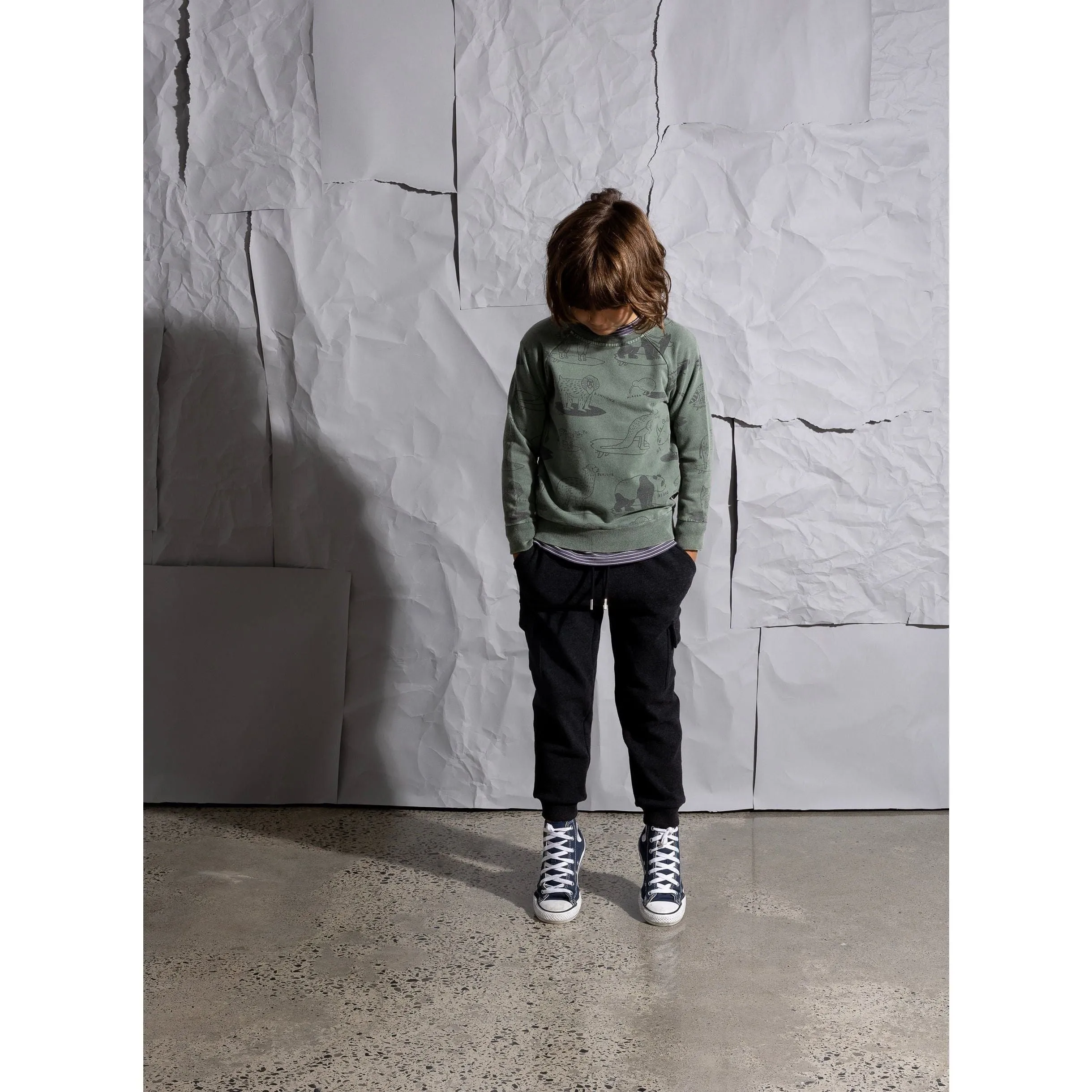 Animal Surfers Crew - Olive Wash