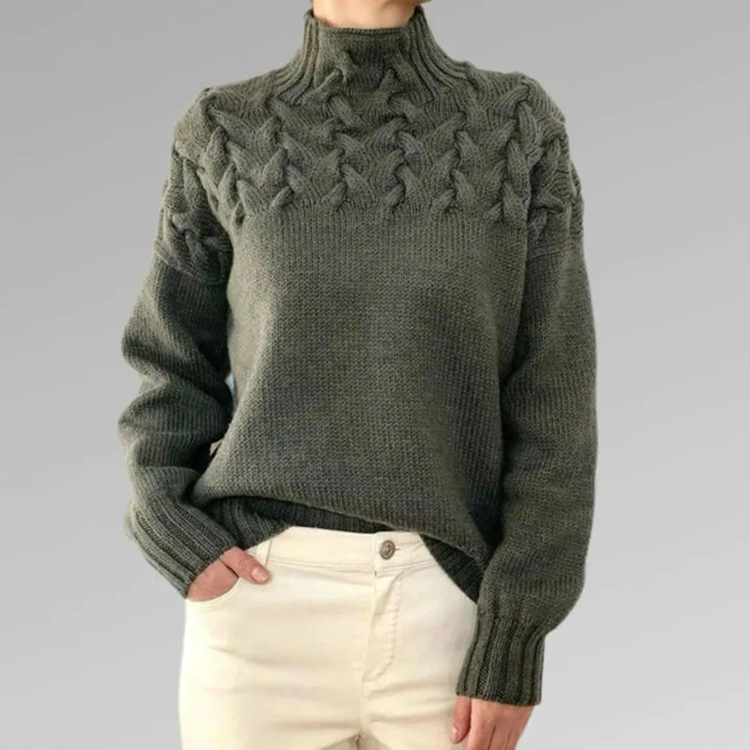 Annelies™ - Knitted Sweater with Roll Neck for Women