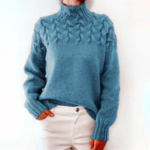 Annelies™ - Knitted Sweater with Roll Neck for Women