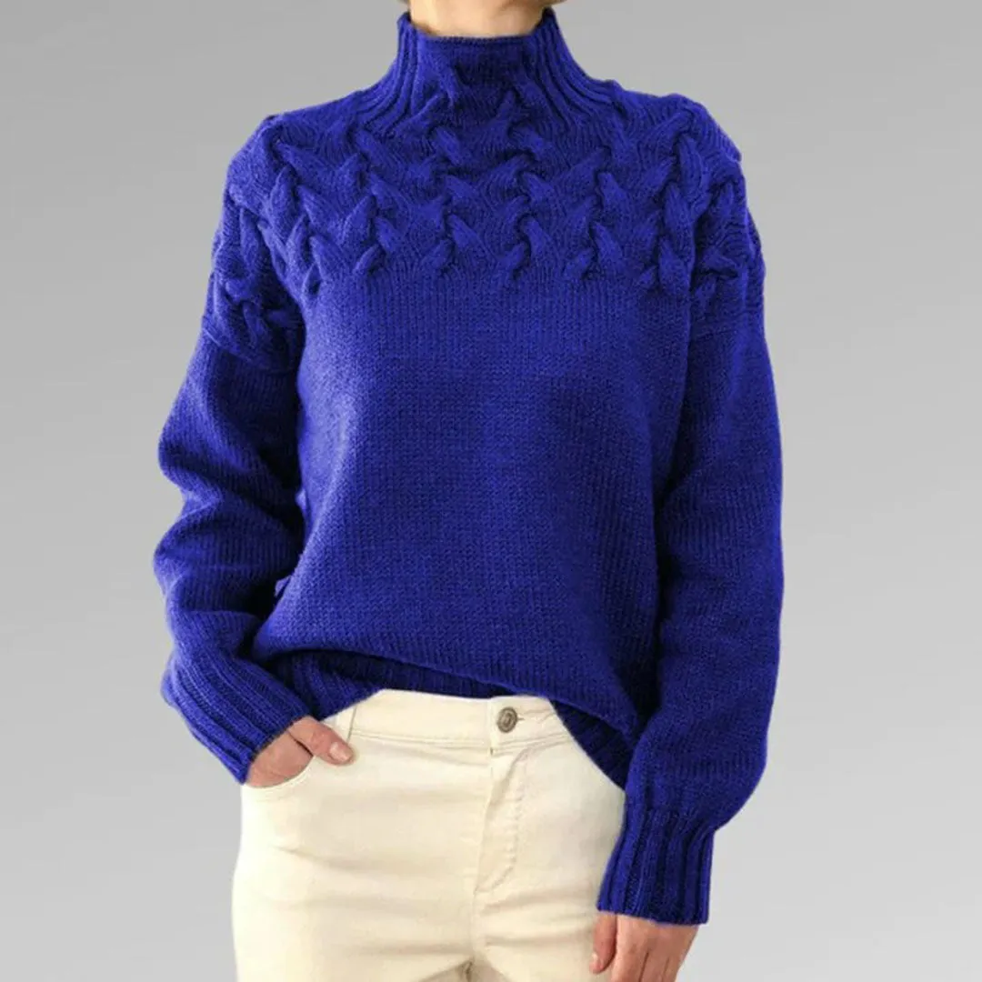 Annelies™ - Knitted Sweater with Roll Neck for Women