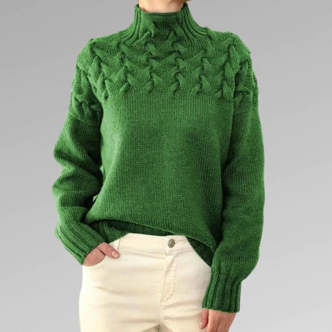 Annelies™ - Knitted Sweater with Roll Neck for Women