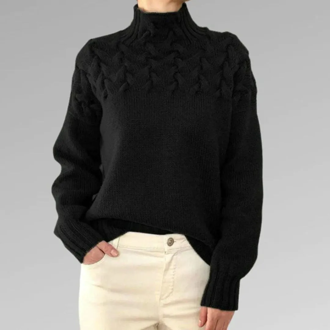 Annelies™ - Knitted Sweater with Roll Neck for Women