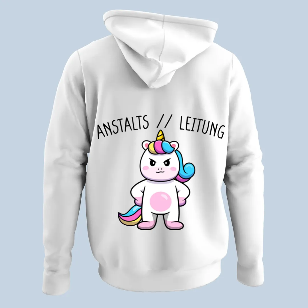 Anstaltsleitung Einhorn - Hoodie Unisex Rückendruck