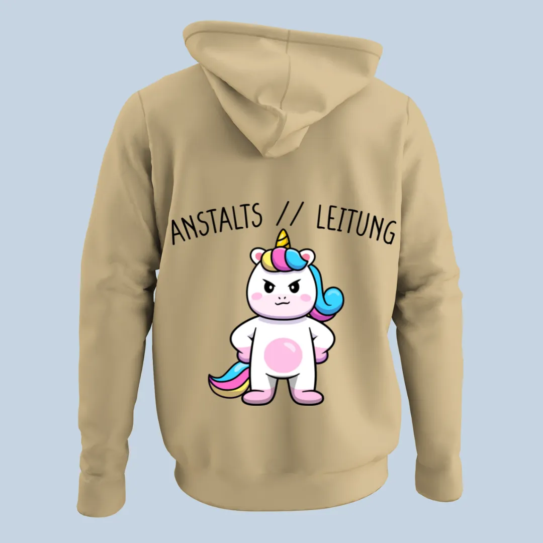Anstaltsleitung Einhorn - Hoodie Unisex Rückendruck
