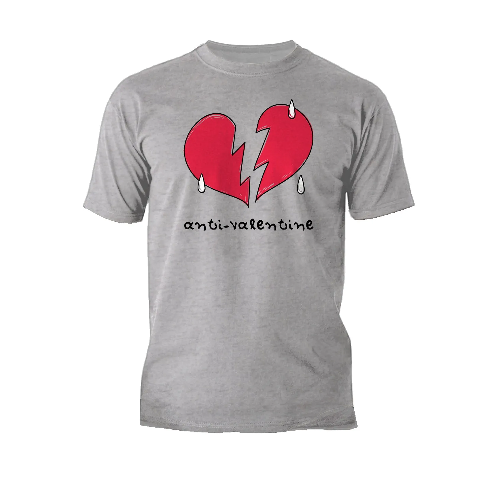 Anti Valentine Broken Weeping Heart Men's T-shirt