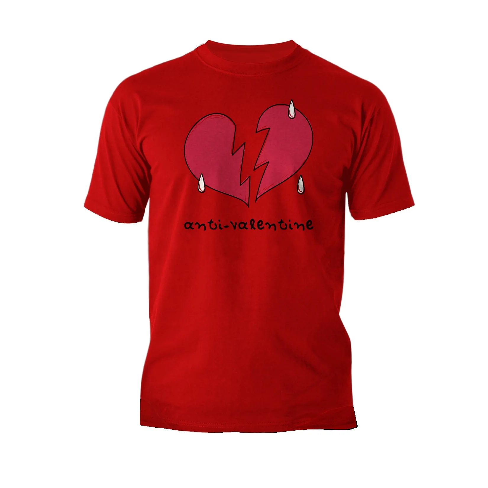 Anti Valentine Broken Weeping Heart Men's T-shirt
