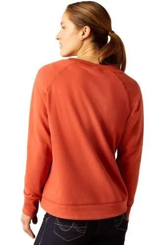 Ariat Womens Benicia Sweatshirt Burnt Brick