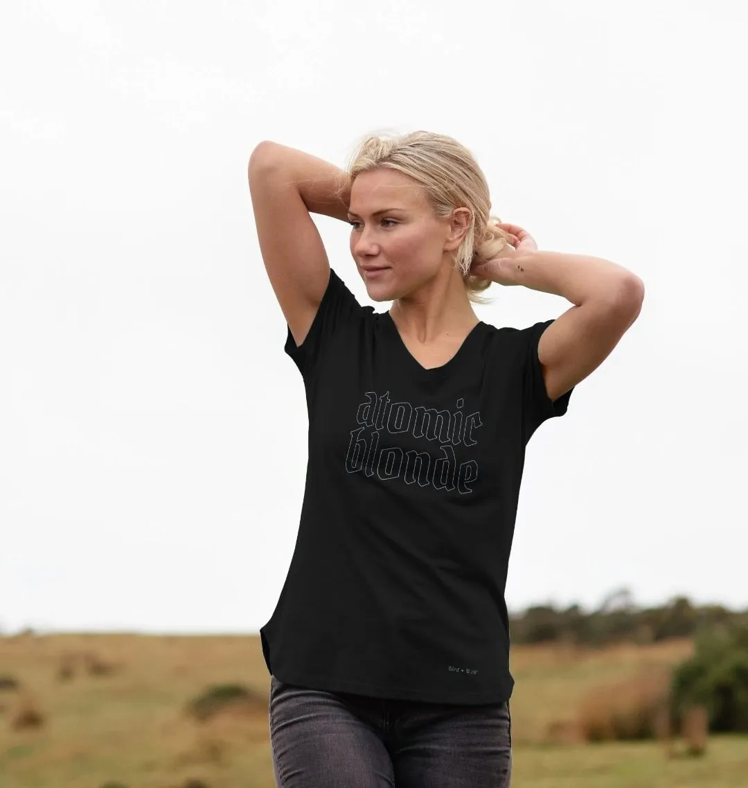 Atomic Blonde V Neck Tee