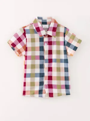 Baby Boys Plaid T-shirt  TPB40509