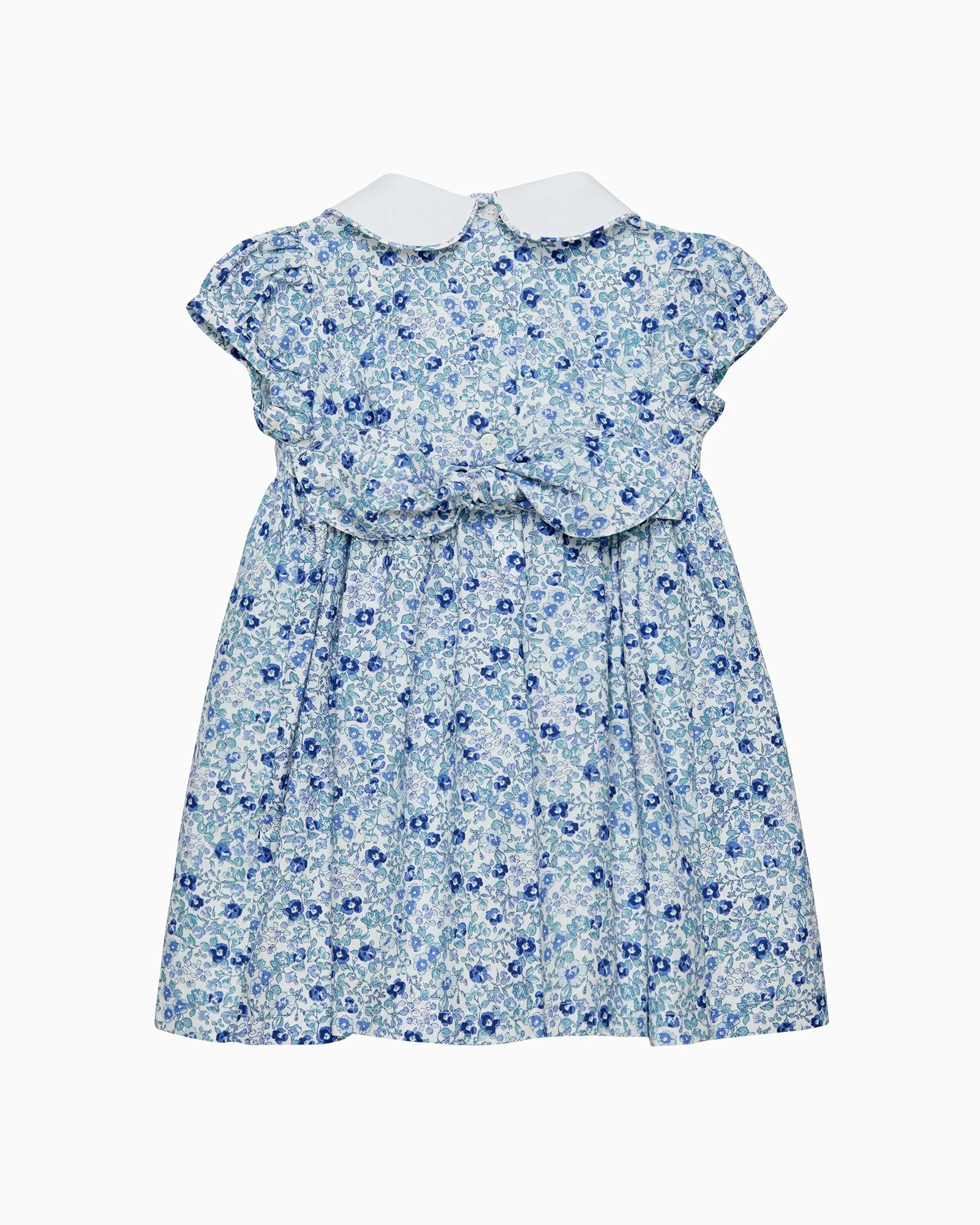 Baby Catherine Smocked Dress in Blue Floral
