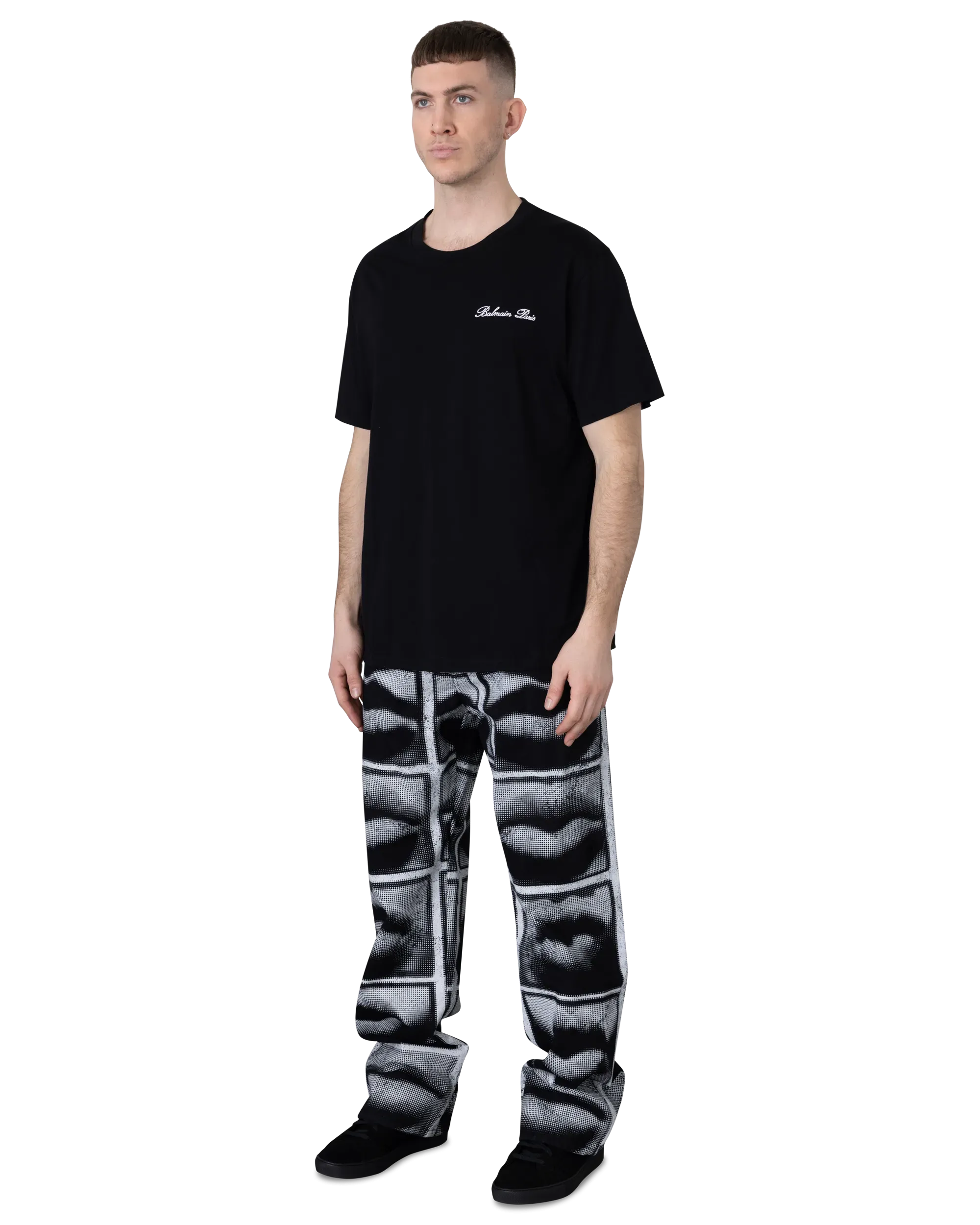 Balmain Signature Embroidered Loose T-Shirt