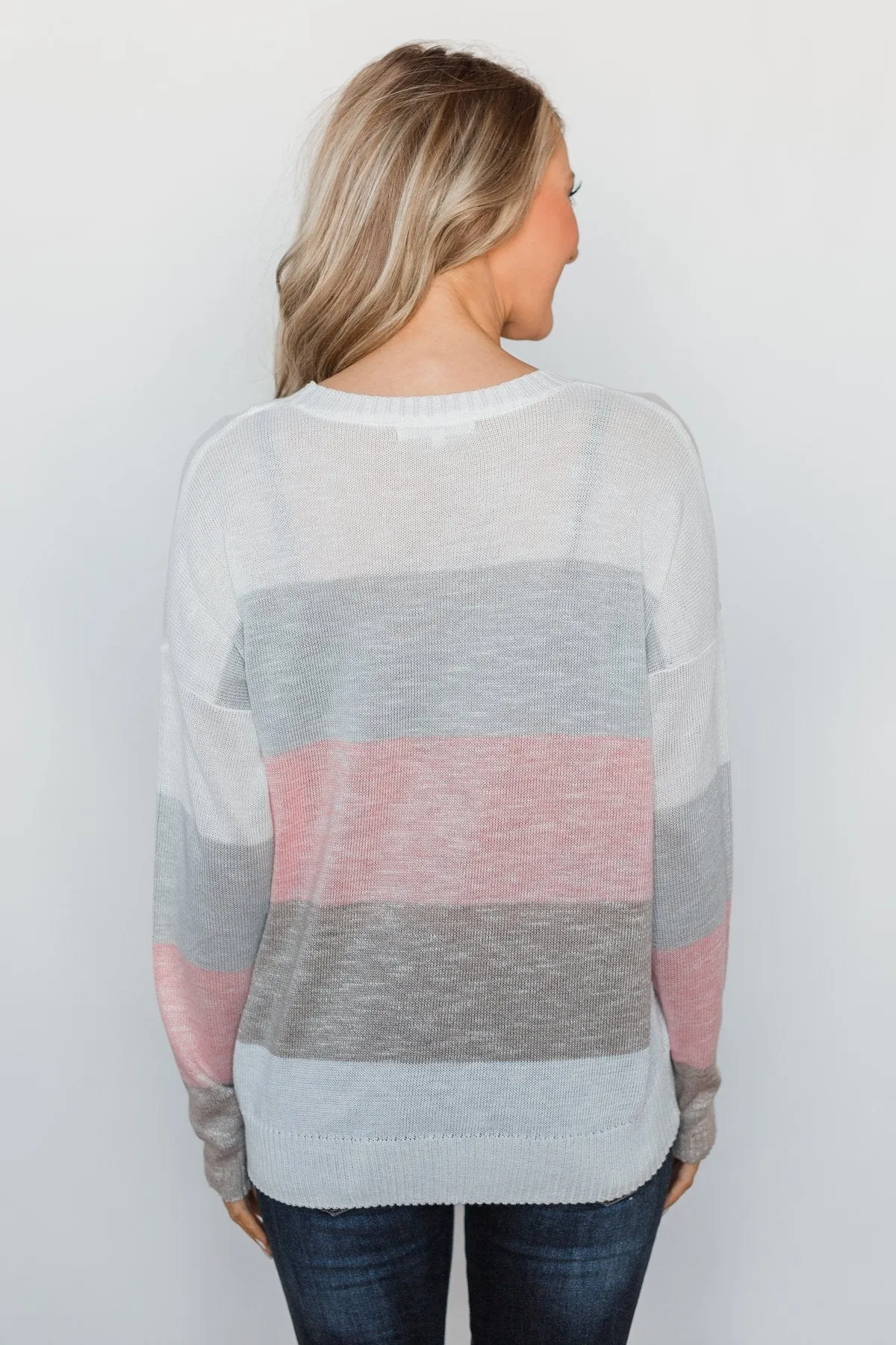 Be My Forever Cozy Sweater - Blush & Neutral Tones