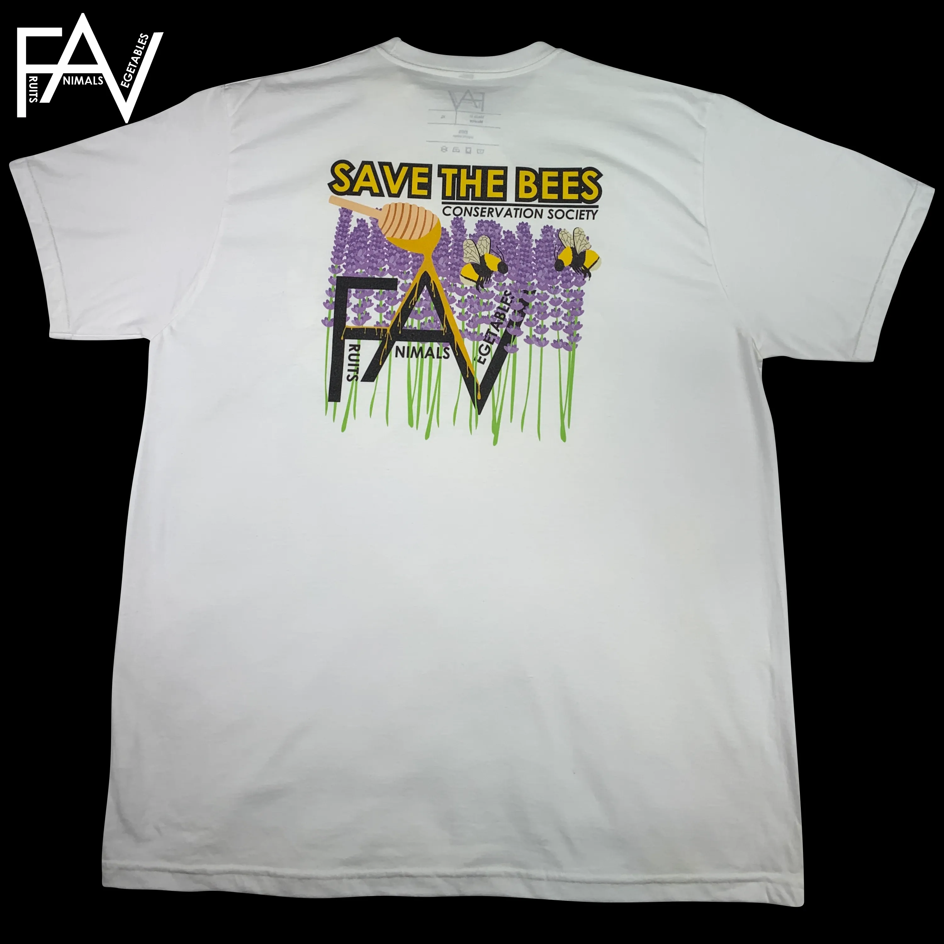 Bee - White Organic Heavyweight T-Shirt