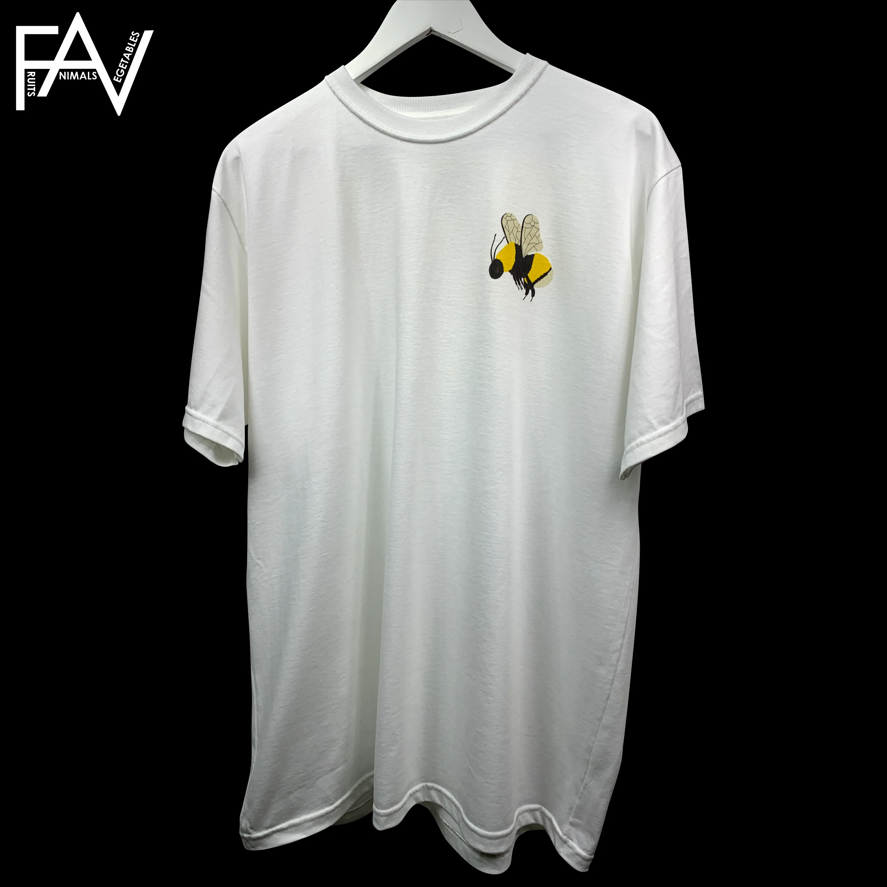 Bee - White Organic Heavyweight T-Shirt