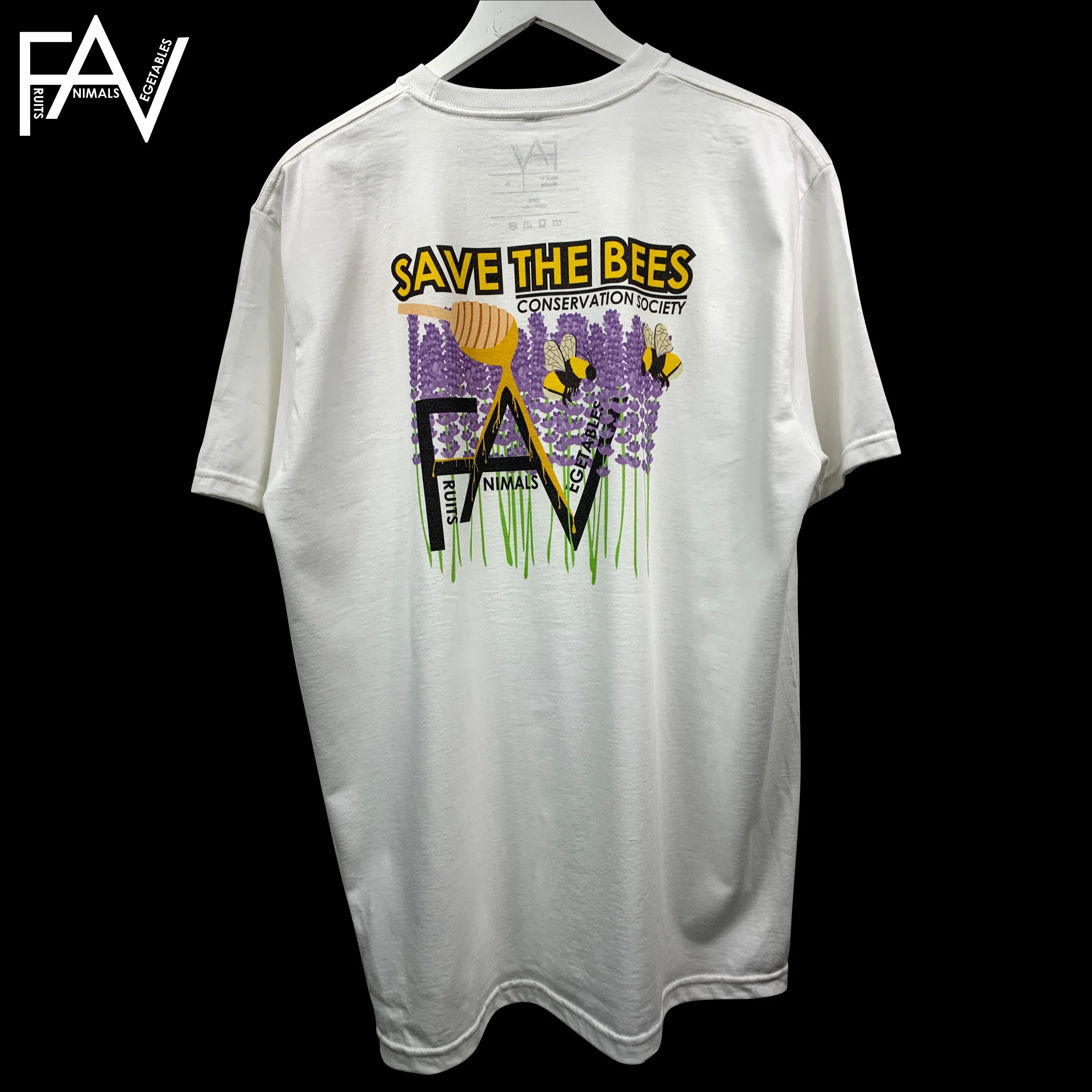Bee - White Organic Heavyweight T-Shirt