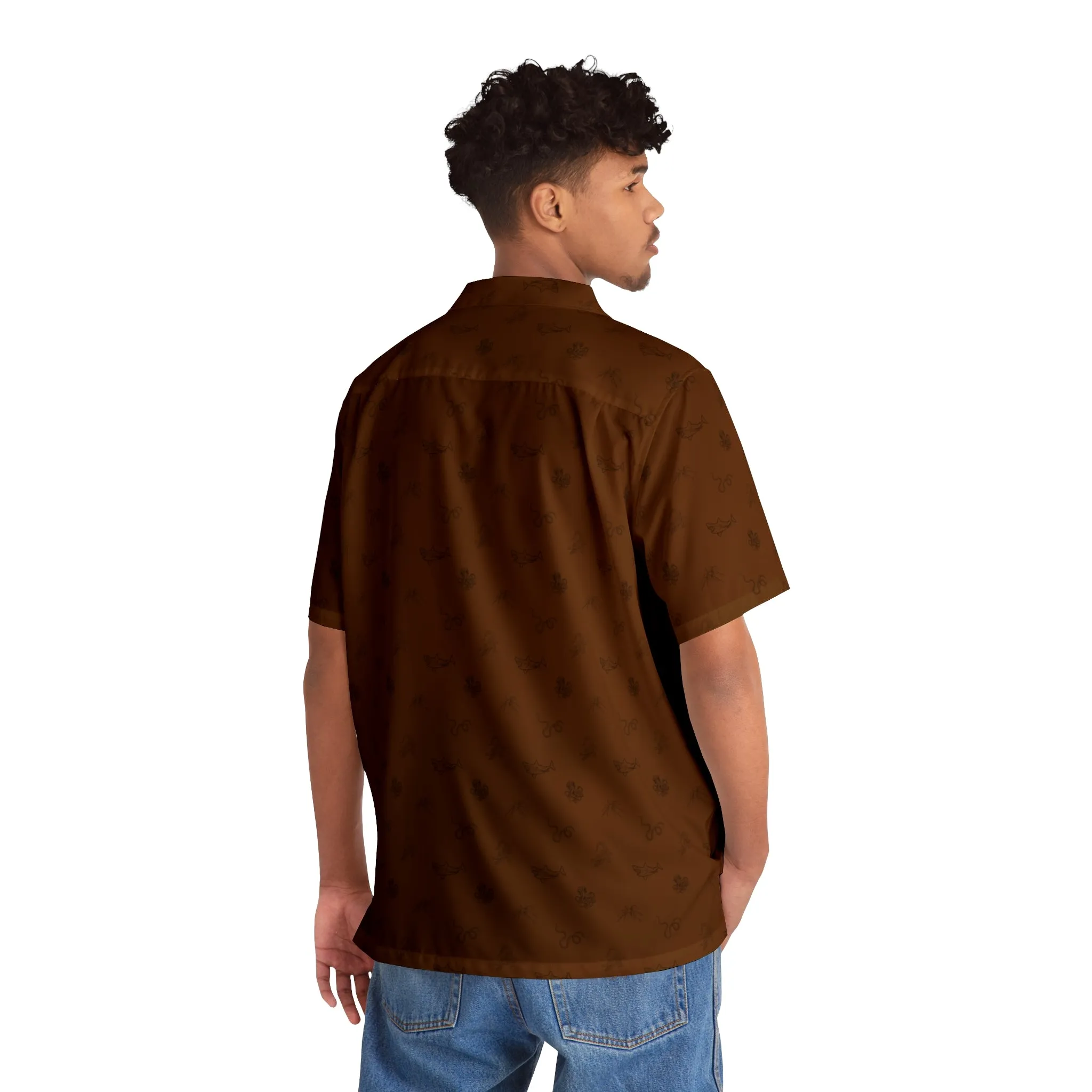 Beef Baits button up short sleeve Australia deadliest animal Men's Hawaiian Straya Shirt (AOP)